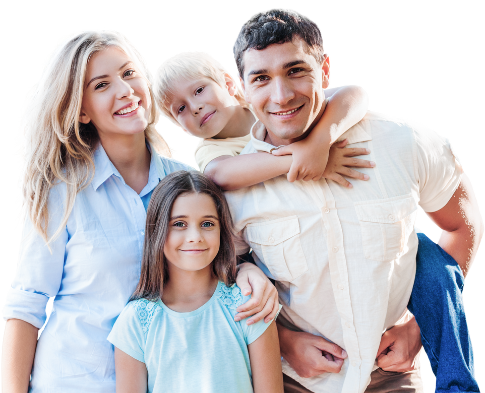 Beautiful Smiling Lovely Family in Park